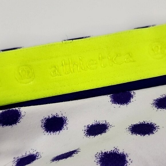 Lululemon Presta Running Cycling Skirt Bruised Berry High Noon Dot White Size 8 - Picture 5 of 9